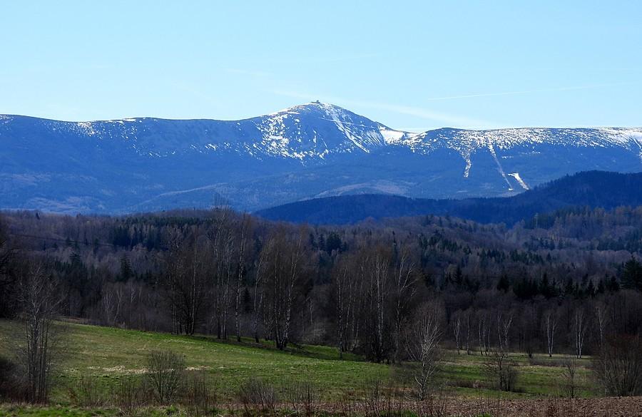 Panorama Karkonoszy widziana z Jeleniej Góry