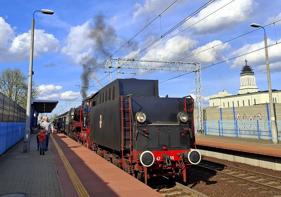 Parowóz na poznańskim Dębcu