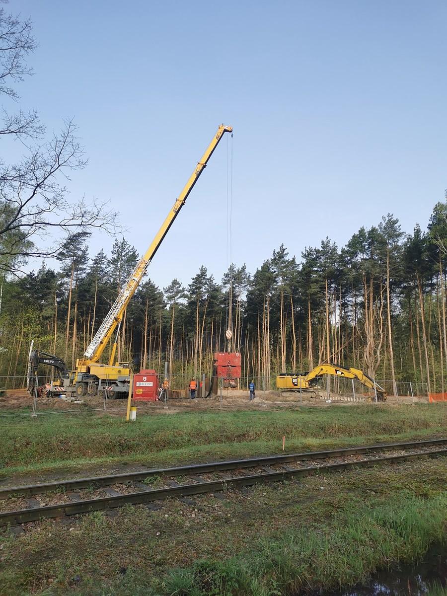 Układanie gazociągu, Lasek na Bemowie