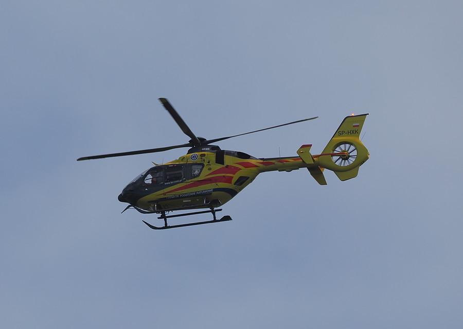 Eurocopter EC135 (Airbus Helicopters H135) SP-HXK Lotniczego Pogotowia Ratunkowego nad Ośnem Lubuskim