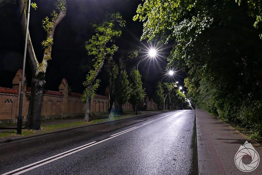 wjazd do Przemyśla od południa poźną nocą