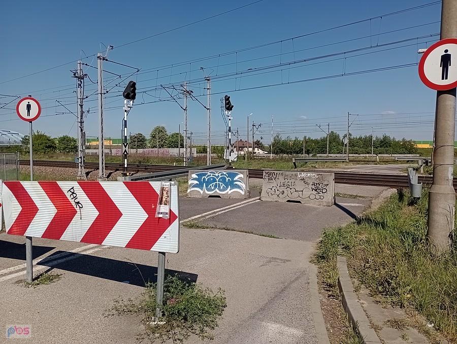 Zamknięty przejazd kolejowy na Przejazdowej