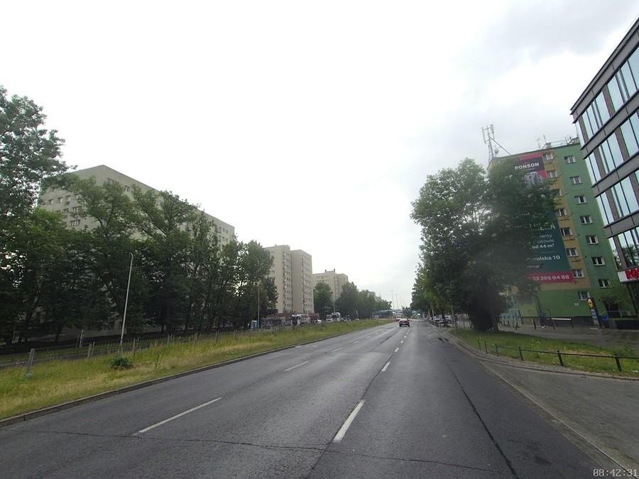 Zamknięty fragment Czerniakowskiej od Gagarina