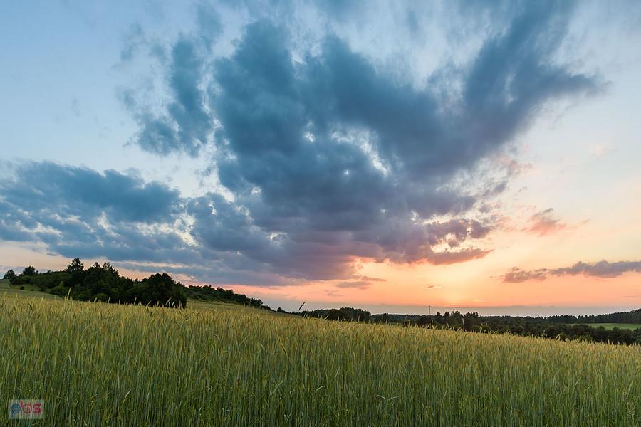 Zachód słońca widziany z Przybynowa