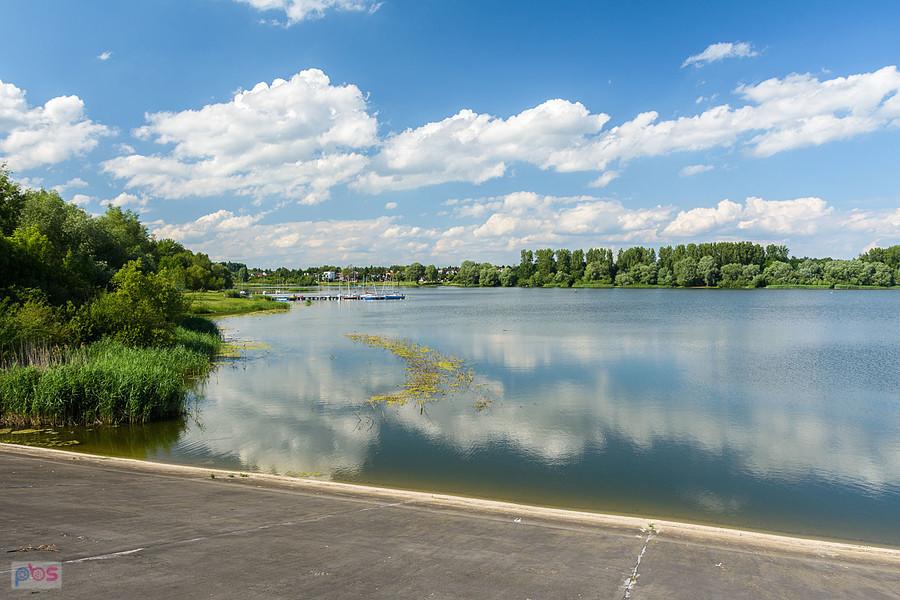 Zalew Przeczyce - widok z dużej tamy - Przeczyce