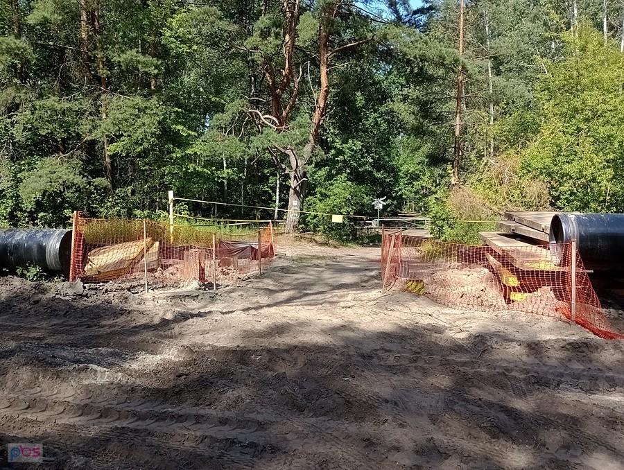 Przejście przez budowę gazociągu