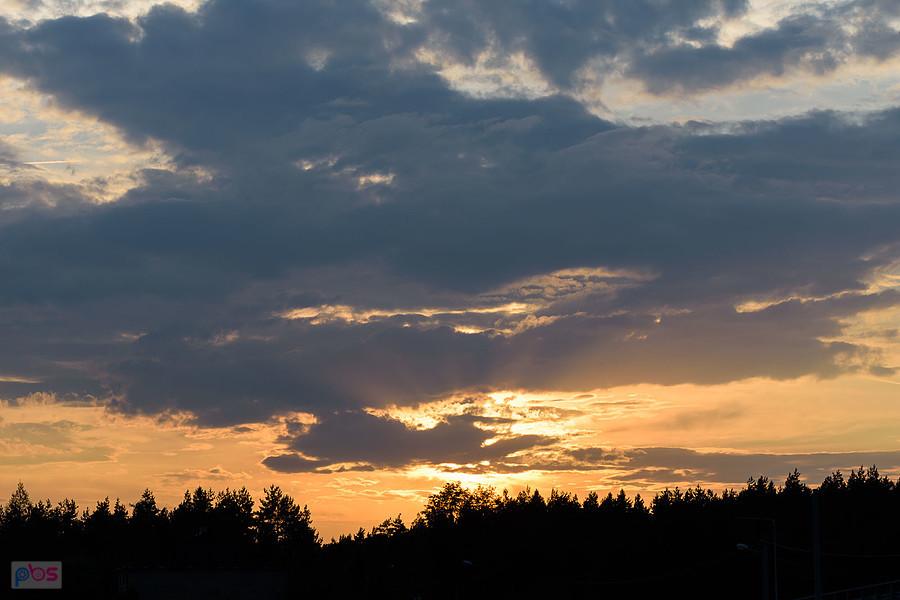 Zachód słońca nad Myszkowem (Nową Wsią)
