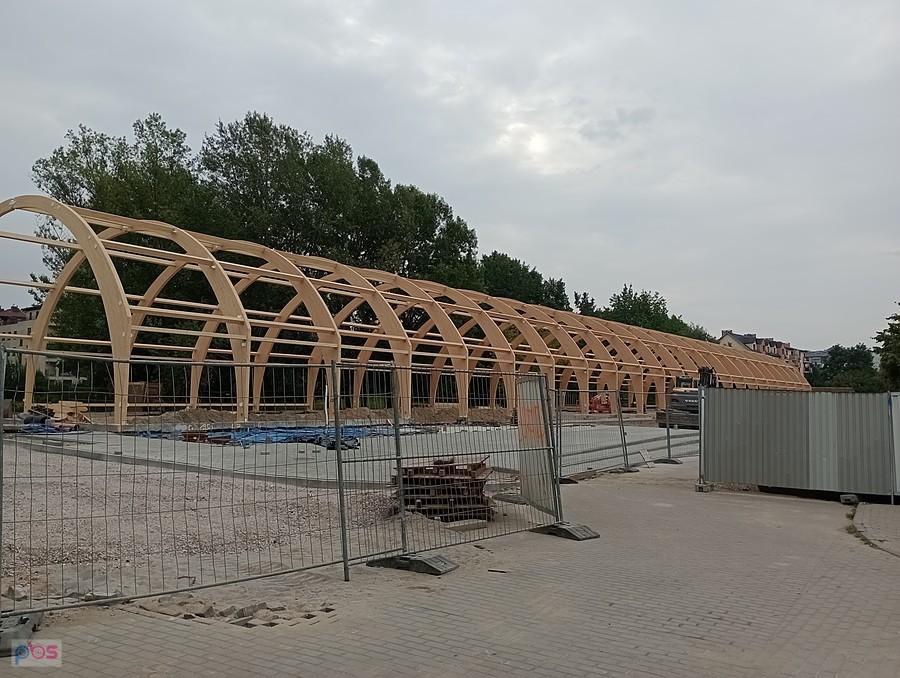 W parku Górczewska powstaje coś, szkielet już gotowy
