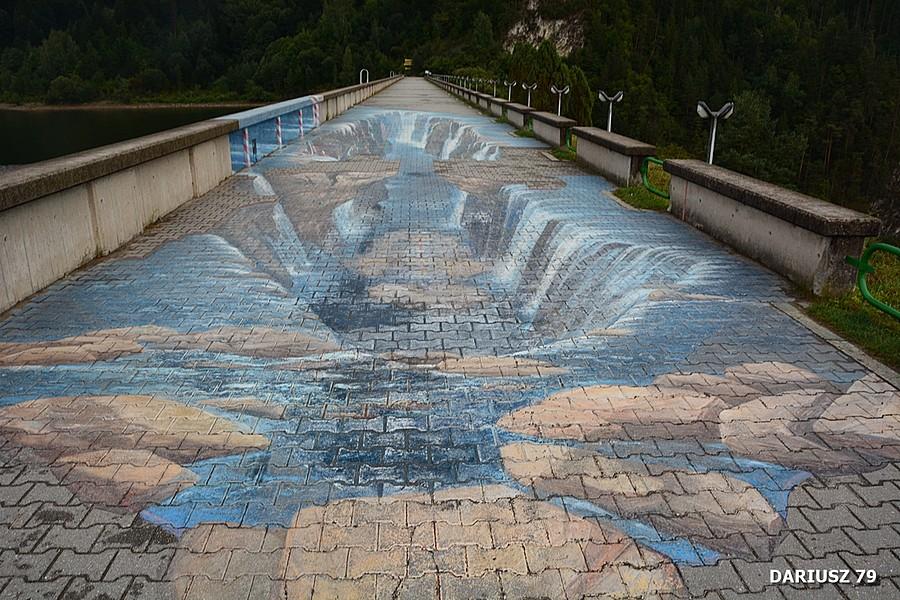 Zapora wodna na Zbiorniku Czorsztyńskim - Obraz 3D Moc Żywiołów
