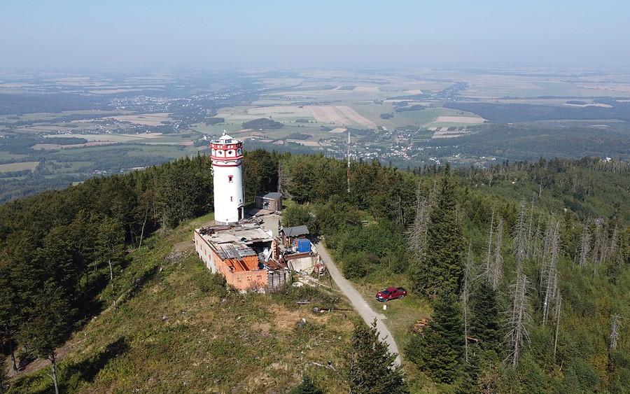 Biskupia Kopa widziana od czeskiej strony (by dron)