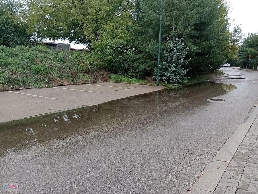 Kałuża na Zachodzącego Słońca