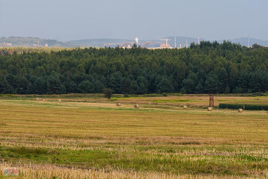Myszków, dzielnica Mrzygłódka - w oddali widoczna huta CMC Poland w Zawierciu