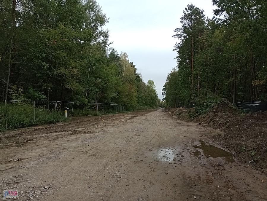 Koniec leśnej autostrady, zaczyna się wąska droga