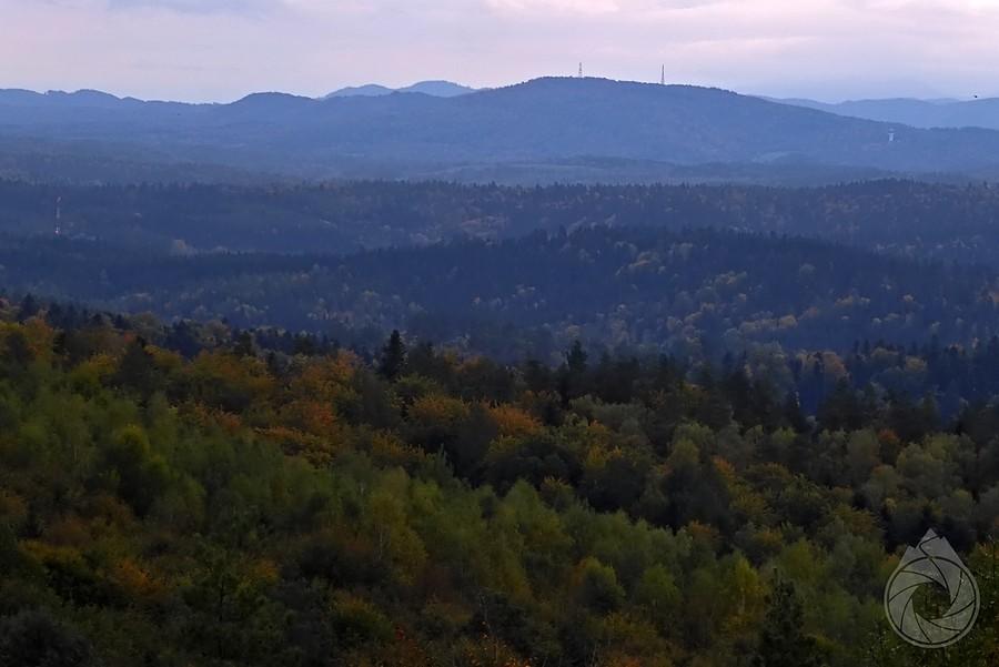 spojrzenie na wysokie Bieszczady z Przysłupu