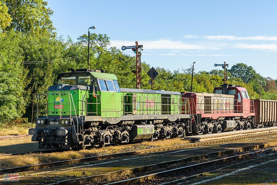 15D-110 i 15D/A-104 ze składem w kierunku Wrocławia stoją na stacji Prudnik.