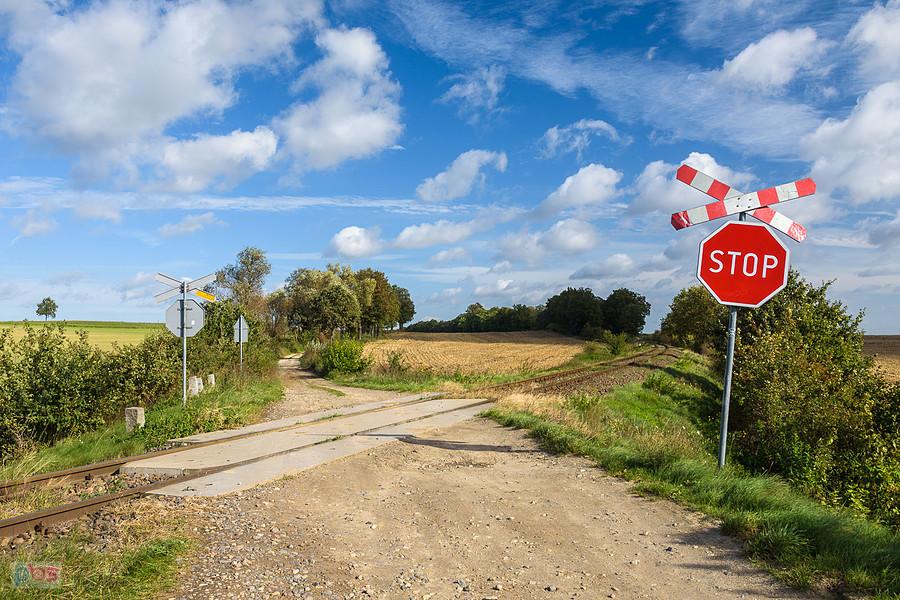 Przejazd na styku trzech miejscowości Bykowice, Strobice i Goszowice