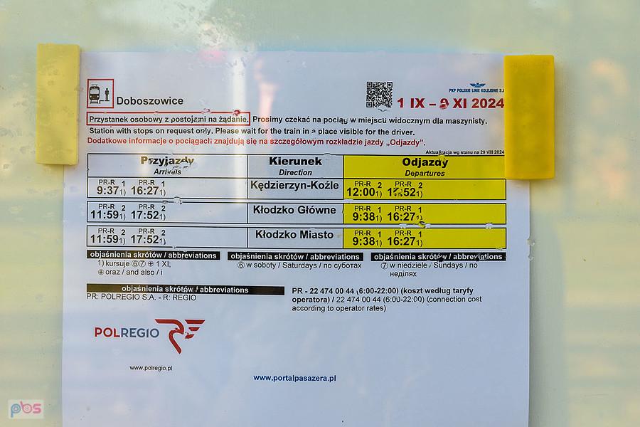 Rozkład na przystanku Doboszowice
