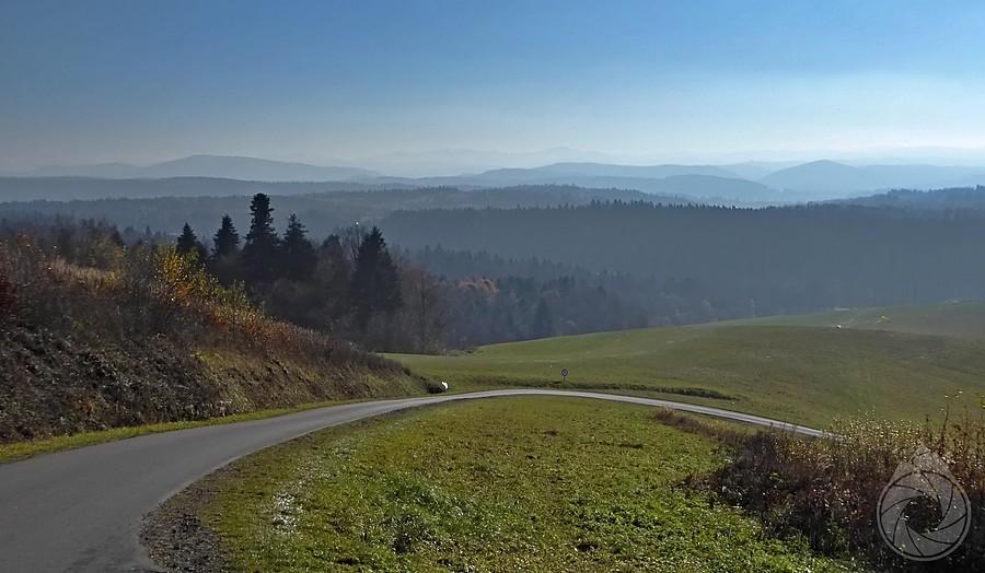 rozluźniający zakręt podjazdu nad Bezmiechową