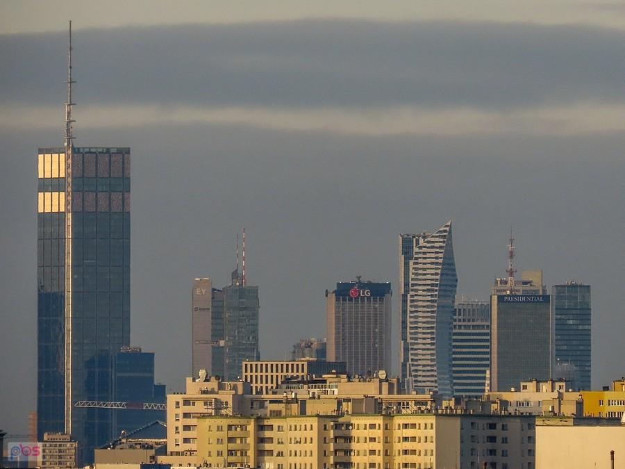 Widok z Ursynowa na Centrum