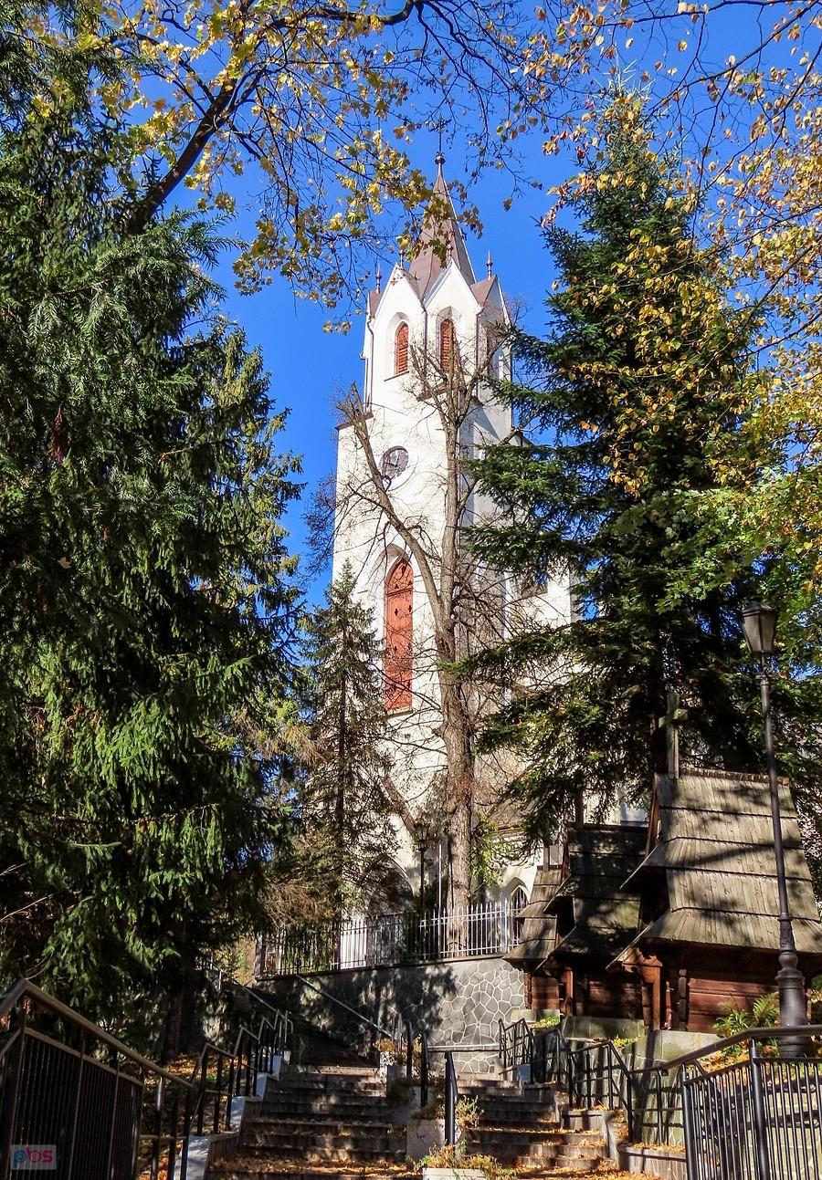 Wieża kościoła szczawnickiego