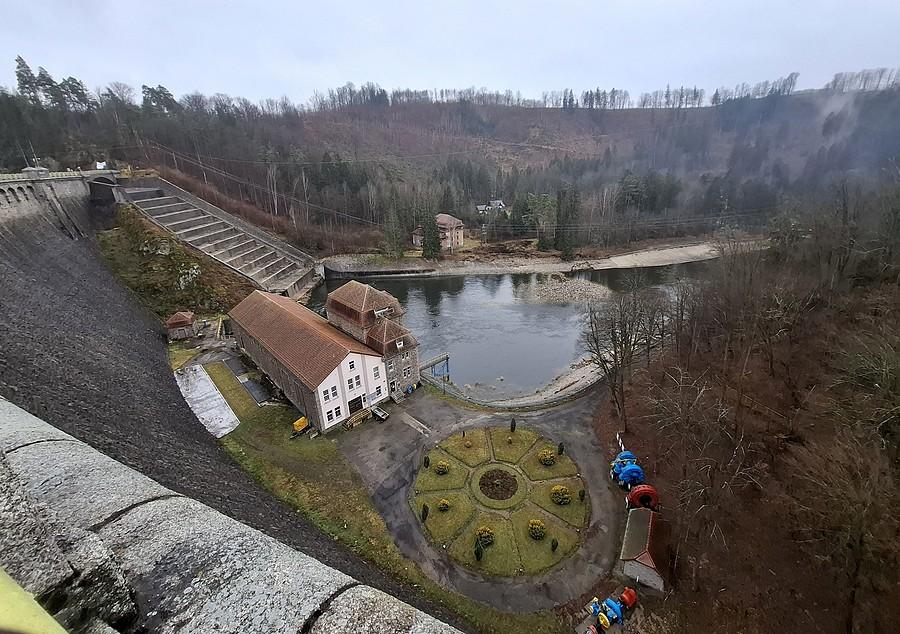 Zapora w Pilchowicach panoramicznie