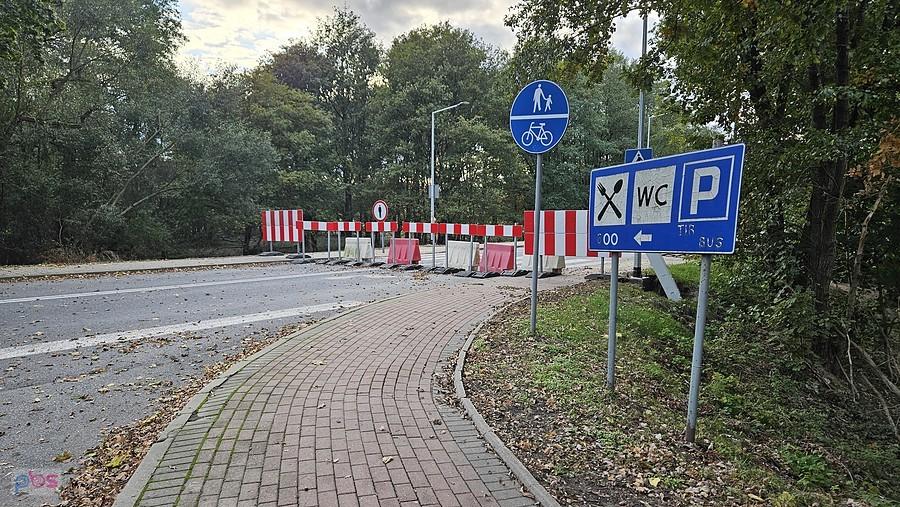 Zablokowana droga krajowa 45 w Krapkowicach
