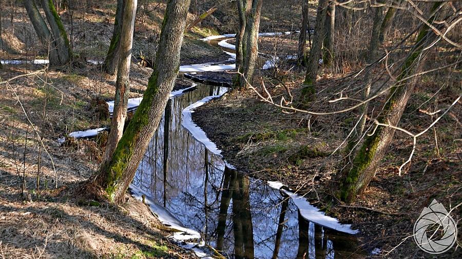 meandry rozlewisk roztoczańskich lekko pozamarzane jeszcze