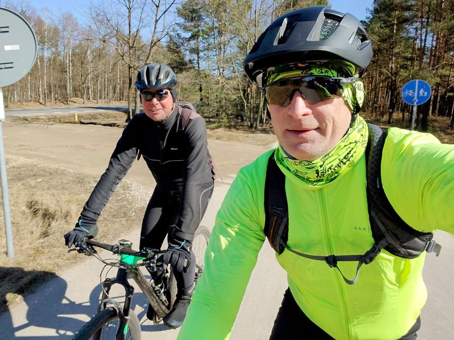 Z Robertem na rowerostradzie.