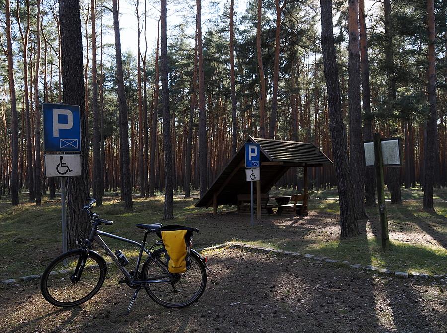Parking leśny między Gajcem a Kunowicami