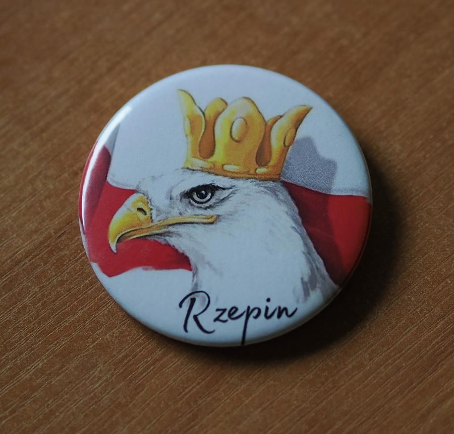 Plakietka otrzymana podczas Święta Konstytucji 3 Maja w Rzepinie