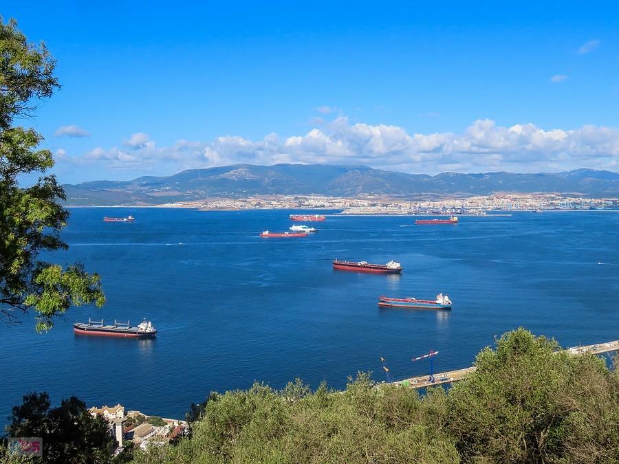 Zatoka Gibraltarska na wysokości hiszpańskiego portu Algeciras