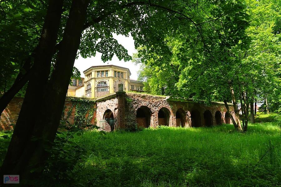 Remontowany pałac w Krzeszowicach