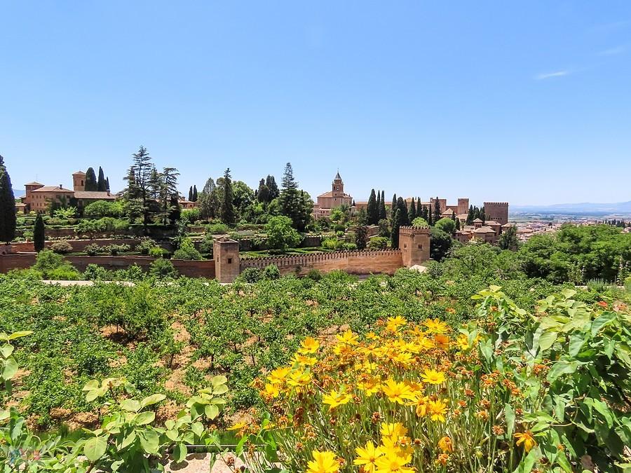 Alhambra - widok z ogrodów Generalife