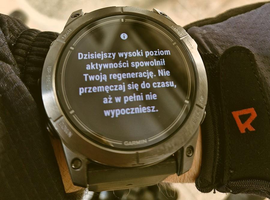 Garmin mówi, że muszę odpocząć