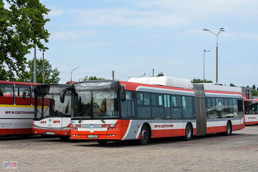Dzień otwarty zajezdni MPK Częstochowa - Solbus SM18 Hybrid CNG #208