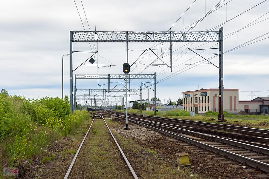 Częstochowa Stradom z pokładu drezyny, tutaj powrót w kierunku peronów