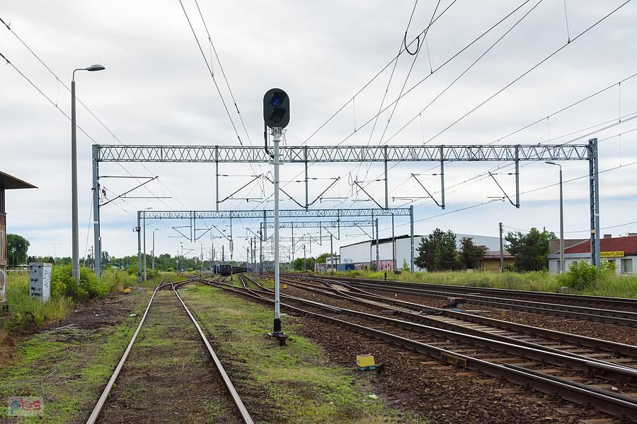 Częstochowa Stradom z pokładu drezyny - oczekiwanie na wolną drogę