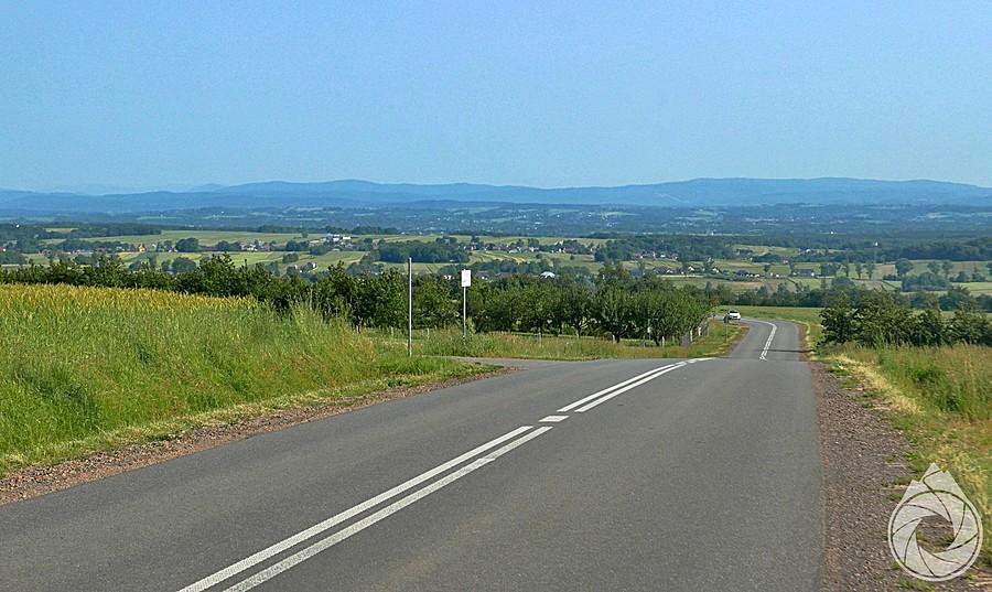 nad Rybną, widok z góry obwodnicy