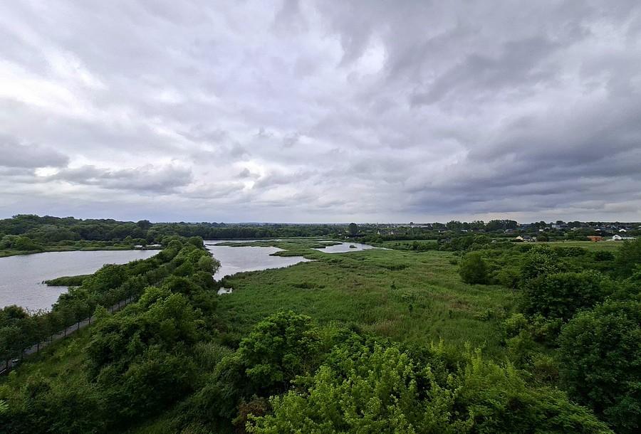 Widok z wieży na Szachty