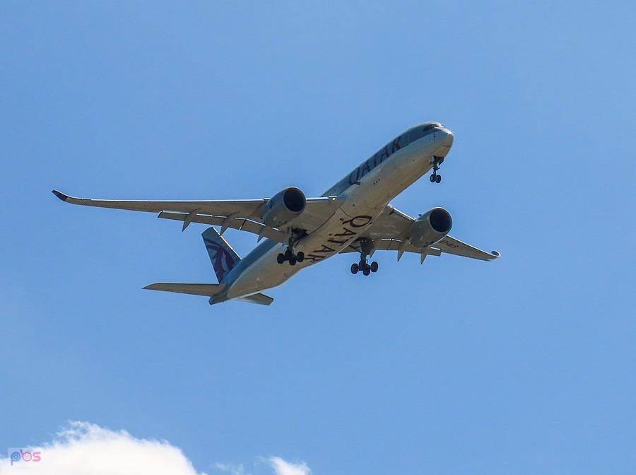 Airbus Qataru z fantazyjnie wywiniętą końcówką skrzydła