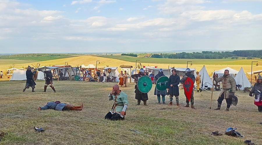 Pokazy walk rycerskich podczas Palinocki w Krainie Dziadoszan w Obiszowie