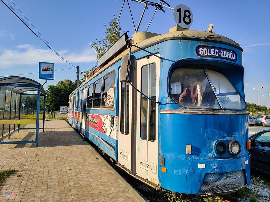 Krakowski tramwaj rodem z Austrii zaparkował w Solcu Zdroju