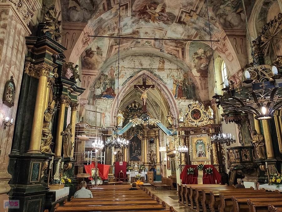 Wnętrze kościoła św. Stanisława w Nowym Korczynie