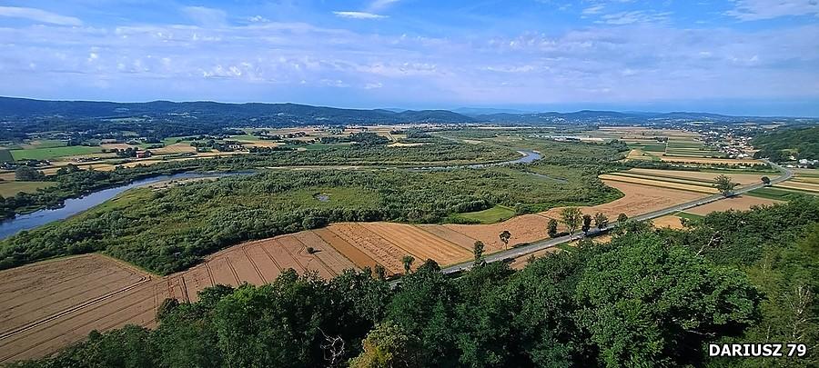 Melsztyn widok na Dunajec z zamku