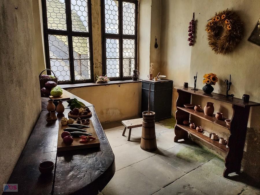 Fragment pomieszczeń kuchni zamkowej