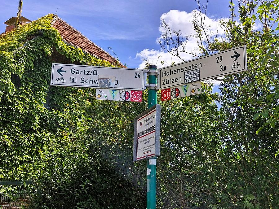 Znaki na trsie Odra-Nysa