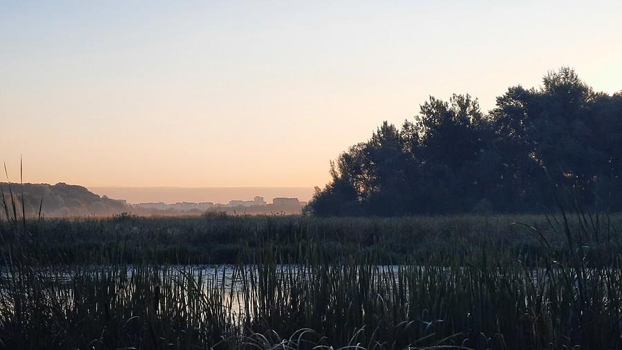 Poranek nad rzeszowskim Zalewem.