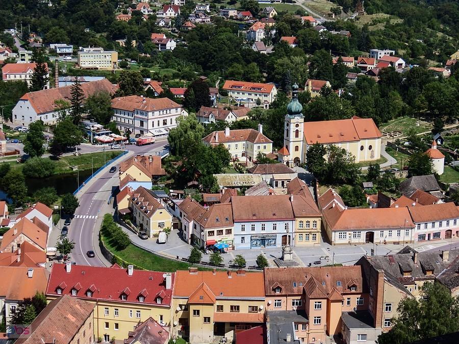 Vranov nad Dyjí - centralna część miasteczka z rynkiem