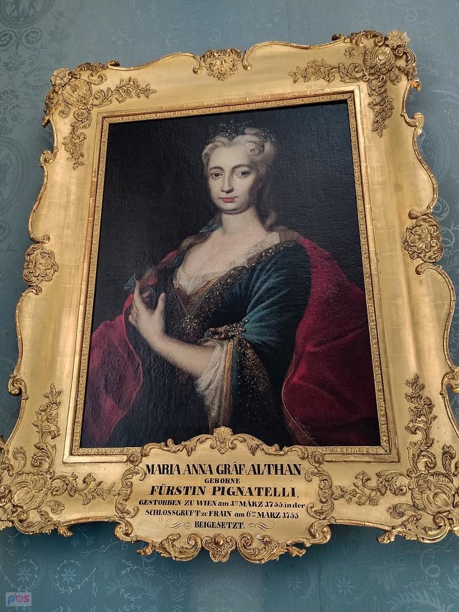 Zamek Vranov - portret hrabiny Maria Anna Josepha Althann