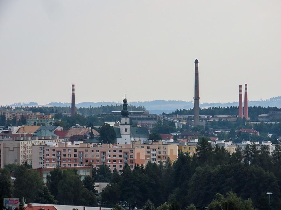 Žďár nad Sázavou - kominy i kościół